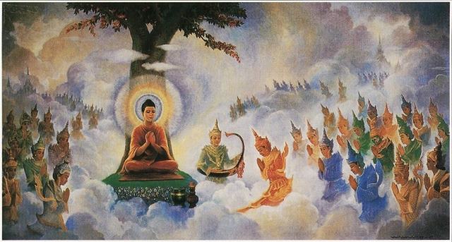 Đức Thích Ca Mâu Ni Phật thuyết pháp cho chư thiên