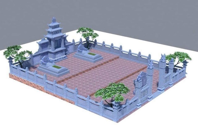 Mẫu phối cảnh 3D khu lăng mộ 