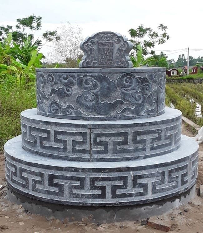Mẫu mộ tròn đá đẹp tại Nghệ An