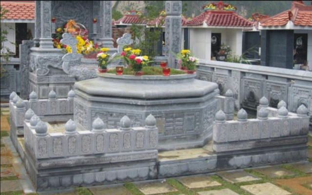 Mộ bát giác là thiết kế lăng mộ đá tại Bắc Giang phổ biến